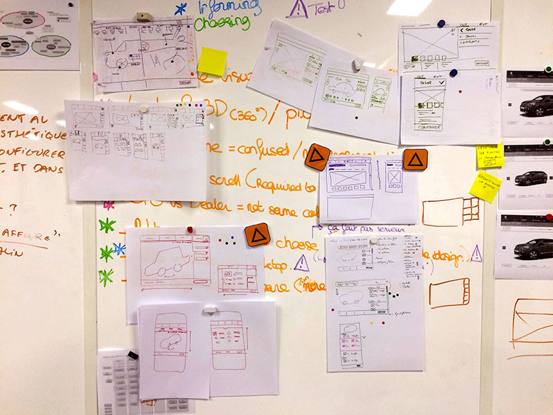 Sketches ideas wall design workshop